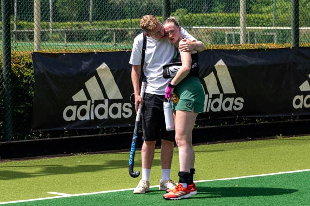 BHC 1 Ladies Club Raffelberg Field Hockey, 2 Playdown Match, 1 Bundesliga, Women Bremen, Germany, 23 05 26 BHC 1 Ladies Club Raffelberg at Bremer Hockey Club e V on 23 05 2026 in Bremen, Germany Photo by Axel Kaste Sad Patricia Strunk, CR Bremen Bremer Hockey Club e V Free Hanseatic City of Bremen Germany BHC Damen - Raffelberg 3-1 23.5.26 LR-5033