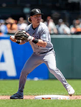 MLB, Baseball Herren, USA 2026: Chicago Vs San Francisco MAY 23 May 23 2026 Chicago second baseman Chase Meidroth (10)throws to first base during the MLB game between Chicago White Sox and the San Francisco Giants. Thurman James CSM (Credit Image: Â Thurman James Cal Media) San Francisco Ca USA EDITORIAL USE ONLY Copyright: xx ZUMA-20260523_zma_c04_032.jpg ThurmanxJamesx csmphotothree491451