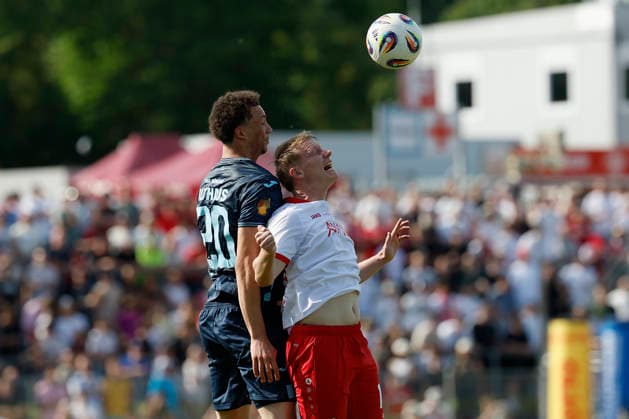 from left to right Samuel Althaus TSV 1860 Munich and Philipp Ochs Würzburger Kickers , in the final of the Bavarian Toto Cup between FC Würzburger Kickers and TSV 1860 Munich at Stadion am Dallenberg, Würzburg, Germany, on May 23, 2026 Copyright: HMBxMedia xHeikoxBecker