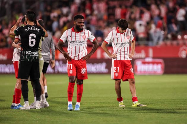 May 23, 2026, Girona, Girona, SPAIN: Thomas Lemar and Bryan Gil of Girona FC dejected following the team s relegation after the Spanish league, LaLiga EA Sports, football match played between Girona FC and Elche CF at Montilivi stadium on May 23, 2026 in Girona, Spain. Girona SPAIN - ZUMAa181 20260523_zaa_a181_342 Copyright: xJavierxBorregox