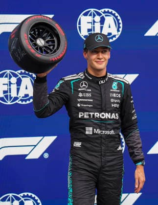 FORMULA ONE CANADIAN GRAND PRIX 2026 George Russell 63 (GBR) Mercedes after taking Pole Position in qualifying during the Formula 1 Lenovo Canadian Grand Prix 2026, 5th round of the 2026 Formula One World Championship, WM, Weltmeisterschaft from May 22 to 24, 2026 at the Circuit Gilles Villeneuve, Montreal, Canada Credit: Robbie Hoad Every Second Media Editorial use only. All images are copyright Every Second Media Limited. No images may be reproduced without prior permission. Copyright: xIMAGO EveryxSecondxMediax ESM-2005-0341 RobbiexHoadx xEveryxSecondxMediax