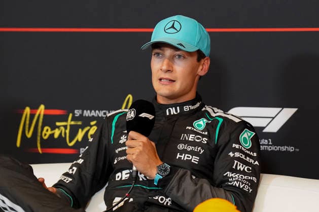 FORMULA ONE CANADIAN GRAND PRIX 2026 George Russell 63 (GBR) Mercedes in a press conference, PK, Pressekonferenz after qualifying during the Formula 1 Lenovo Canadian Grand Prix 2026, 5th round of the 2026 Formula One World Championship, WM, Weltmeisterschaft from May 22 to 24, 2026 at the Circuit Gilles Villeneuve, Montreal, Canada Credit: Robbie Hoad Every Second Media Editorial use only. All images are copyright Every Second Media Limited. No images may be reproduced without prior permission. Copyright: xIMAGO EveryxSecondxMediax ESM-2005-0349 RobbiexHoadx xEveryxSecondxMediax