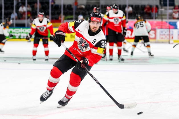 Ice hockey, Eishockey - IIHF WC 2026 ZURICH,SWITZERLAND,23.MAY.26 - ICE HOCKEY - IIHF Ice Hockey World Championship, WM, Weltmeisterschaft 2026, group stage, Austria vs Germany. Image shows Bernd Wolf (AUT).  GEPAxpictures xMaticxKlansek