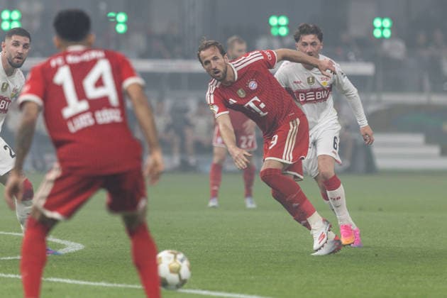 GER, DFB Cup final, Training and press conference, FC Bayern Munich VfB Stuttgart 23 05 2026, Olympiastadion, Olympiastadion, GER, DFB Cup final, Training and press conference, FC Bayern Munich VfB Stuttgart Harry Kane FC Bayern Munich 9 to 2 0 Â nordphotoxGmbHxx xAlexanderxTrienitz nph00051