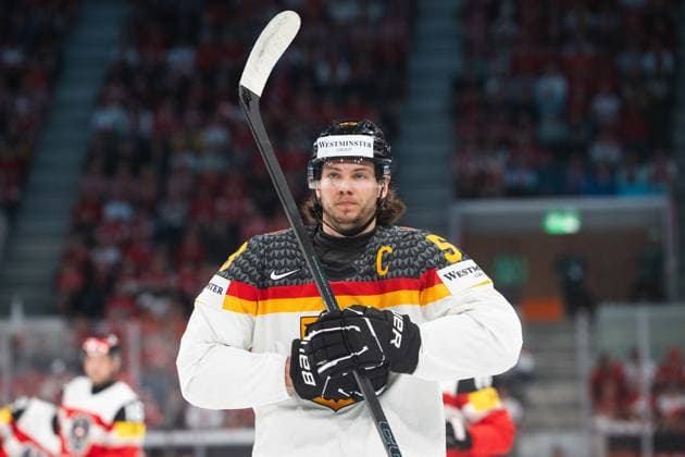 ZURICH, ZURICH - MAY 23: Moritz Seider of Germany during the 2026 IIHF World Championship, WM, Weltmeisterschaft match between Austria and Germany at Swiss Life Arena on May 23, 2026 in Zurich, Zurich, Switzerland.  Copyright: xLivioxBaeriswylx xSPPx Sportspressphoto_153015