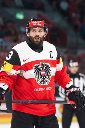 ZURICH, ZURICH - MAY 23: Peter Schneider of Austria during the 2026 IIHF World Championship, WM, Weltmeisterschaft match between Austria and Germany at Swiss Life Arena on May 23, 2026 in Zurich, Zurich, Switzerland.  Copyright: xLivioxBaeriswylx xSPPx Sportspressphoto_153017