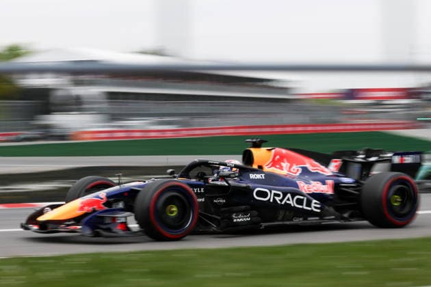 F1 Grand Prix of Canada - Qualifying Session MONTREAL, QUEBEC - MAY 23 : Max Verstappen of the Netherlands and Oracle Red Bull Racing F1 team drives during the Qualifying session ahead of F1 Grand Prix of Canada at Circuit Gilles Villeneuve in Montreal, Quebec, Canada on May 23, 2026. Mert Alper Dervis Anadolu Montreal Canada. Editorial use only. Please get in touch for any other usage.  Copyright: x2026xAnadoluxMertxAlperxDervisx