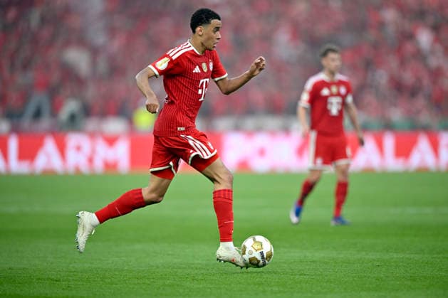 Jamal Musiala FC Bayern Muenchen FCB 10 Action on the ball 83 DFB Pokalfinale FC Bayern Muenchen FCB vs VFB Stuttgart Olympiastadion Berlin 23 05 2026 DFL REGULATIONS PROHIBIT ANY USE OF PHOTOGRAPHS AS IMAGE SEQUENCES AND OR QUASI VIDEO 83 DFB Pokalfinale FC Bayern Muenchen FCB vs VFB Stuttgart