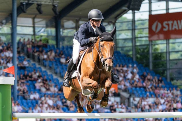 163 Shane Sweetnam on Pia Maria H (IRL) during the TSCHIO 2026 (CHIO 2026) - Prize of CHIO Aachen CAMPUS - CSI5* - Jumping competition at the Allianz Park in Aachen, Germany  Copyright: xMartinxPitschx xSPPx Sportspressphoto_153050