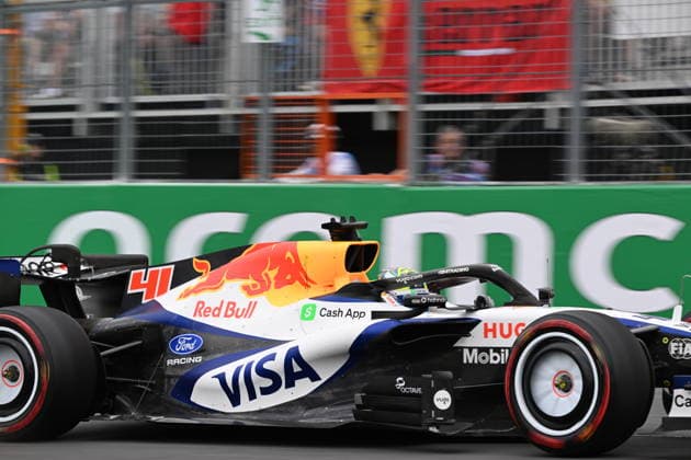 RECORD DATE NOT STATED 23rd May 2026; Circuit Gilles Villeneuve, Montreal, Quebec, Canada; 2026 FIA Formula 1 Canadian Grand Prix, Qualifying; Arvid Lindbald (41) of Great Britain and Visa Cash App Racing Bulls F1 Team exit turn 10 XavierxLeFrancois