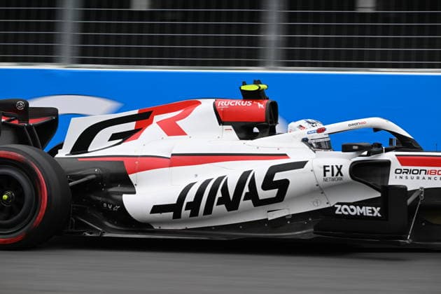 RECORD DATE NOT STATED 23rd May 2026; Circuit Gilles Villeneuve, Montreal, Quebec, Canada; 2026 FIA Formula 1 Canadian Grand Prix, Qualifying; Olivier Bearman (87) of Great Britain and TGR Haas F1 Team exit turn 10 XavierxLeFrancois