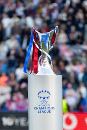 OSLO, NORWAY - MAY 23: The trophy are seen at the UEFA Womens Champions League final match between Barcelona and OL Lyonnes at Ullevaal Stadium on May 23, 2026 in Oslo, Norway. (Photo by Ane Frosaker Sports Press Photo)  Copyright: xAnexFrosakerx xSPPx Sportspressphoto_153063