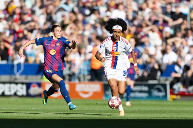 OSLO, NORWAY - MAY 23: Lily Yohannes of OL Lyonnes controls the ball during the UEFA Womens Champions League final match between Barcelona and OL Lyonnes at Ullevaal Stadium on May 23, 2026 in Oslo, Norway. (Photo by Ane Frosaker Sports Press Photo)  Copyright: xAnexFrosakerx xSPPx Sportspressphoto_153064