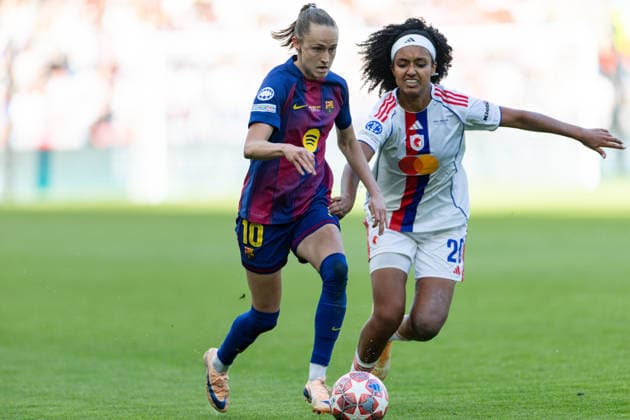 OSLO, NORWAY - MAY 23: Caroline Graham Hansen of Barcelona controls the ball during the UEFA Womens Champions League final match between Barcelona and OL Lyonnes at Ullevaal Stadium on May 23, 2026 in Oslo, Norway. (Photo by Ane Frosaker Sports Press Photo)  Copyright: xAnexFrosakerx xSPPx Sportspressphoto_153065