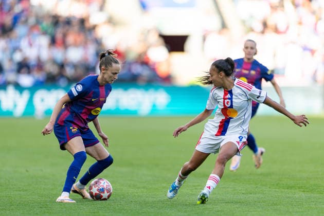 OSLO, NORWAY - MAY 23: Caroline Graham Hansen of Barcelona controls the ball during the UEFA Womens Champions League final match between Barcelona and OL Lyonnes at Ullevaal Stadium on May 23, 2026 in Oslo, Norway. (Photo by Ane Frosaker Sports Press Photo)  Copyright: xAnexFrosakerx xSPPx Sportspressphoto_153066