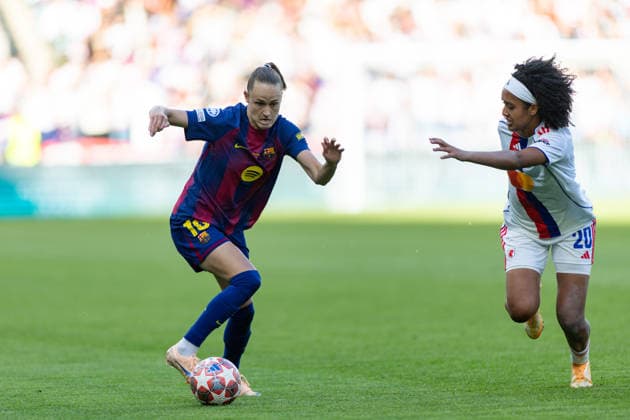 OSLO, NORWAY - MAY 23: Caroline Graham Hansen of Barcelona controls the ball during the UEFA Womens Champions League final match between Barcelona and OL Lyonnes at Ullevaal Stadium on May 23, 2026 in Oslo, Norway. (Photo by Ane Frosaker Sports Press Photo)  Copyright: xAnexFrosakerx xSPPx Sportspressphoto_153068