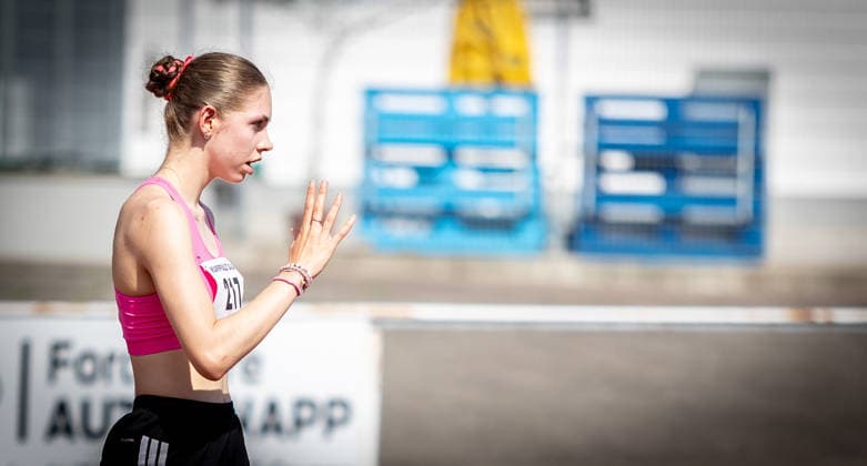 B S Kurpfalz Gala Weinheim, 23 05 2026 Focused Dorothea Gantert GER SpVg Laatzen in the womens high jump B S Kurpfalz Gala on 23 05 2026 at the Sepp Herberger Stadium in Weinheim Baden Württemberg Copyright: xBEAUTIFULxSPORTS R.xSchmittx