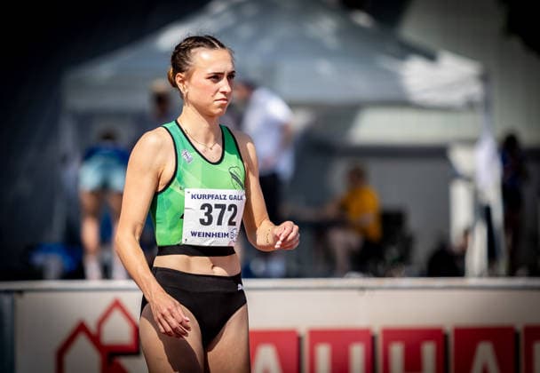 B S Kurpfalz Gala Weinheim, 23 05 2026 Focused Joana Herrmann GER SV Teuto Riesenbeck in the womens high jump B S Kurpfalz Gala on 23 05 2026 at the Sepp Herberger Stadium in Weinheim Baden Württemberg Copyright: xBEAUTIFULxSPORTS R.xSchmittx