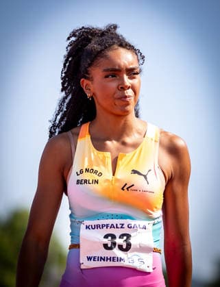 B S Kurpfalz Gala Weinheim, 23 05 2026 Portrait Ella Obeta GER LG Nord Berlin in the womens high jump B S Kurpfalz Gala on 23 05 2026 at the Sepp Herberger Stadium in Weinheim Baden Württemberg Copyright: xBEAUTIFULxSPORTS R.xSchmittx