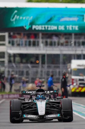 FORMULA ONE CANADIAN GRAND PRIX 2026 George Russell 63 (GBR) Mercedes after qualifying during the Formula 1 Lenovo Canadian Grand Prix 2026, 5th round of the 2026 Formula One World Championship, WM, Weltmeisterschaft from May 22 to 24, 2026 at the Circuit Gilles Villeneuve, Montreal, Canada Credit: Robbie Hoad Every Second Media Editorial use only. All images are copyright Every Second Media Limited. No images may be reproduced without prior permission. Copyright: xIMAGO EveryxSecondxMediax ESM-2005-0356 RobbiexHoadx xEveryxSecondxMediax