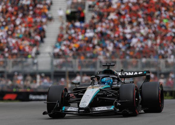 May 23, 2026, Montreal, Quebec, Canada: George Russell of Great Britain driving the (63) Mercedes AMG Petronas F1 Team W17 on track during qualifying ahead of the F1 Grand Prix of Canada at Circuit Gilles-Villeneuve on May 23, 2026 in Montreal, Quebec. Montreal Canada - ZUMAc132 20260523_fap_c132_039 Copyright: xAndrewxChinx