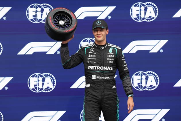 RECORD DATE NOT STATED 23rd May 2026; Circuit Gilles Villeneuve, Montreal, Quebec, Canada; 2026 FIA Formula 1 Canadian Grand Prix, Qualifying; George Russell (63) of Great Britain and Mercedes-AMG PETRONAS Formula One Team Pole winner for the main race ArtxVega