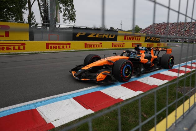 RECORD DATE NOT STATED 23rd May 2026; Circuit Gilles Villeneuve, Montreal, Quebec, Canada; 2026 FIA Formula 1 Canadian Grand Prix, Qualifying; Oscar Piastri (81) of Australia and McLaren Mastercard F1 Team after turn 2 ArtxVega