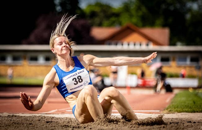 B S Kurpfalz Gala Weinheim, 23 05 2026 Caroline Freitag GER LAC Erdgas Chemnitz in the womens long jump B S Kurpfalz Gala on 23 05 2026 at the Sepp Herberger Stadium in Weinheim Baden Württemberg Copyright: xBEAUTIFULxSPORTS R.xSchmittx