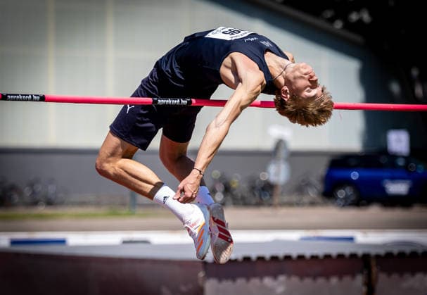 B S Kurpfalz Gala Weinheim, 23 05 2026 Keon Schmidt Gothan GER Munich Athletics in the mens high jump B S Kurpfalz Gala on 23 05 2026 at the Sepp Herberger Stadium in Weinheim Baden Württemberg Copyright: xBEAUTIFULxSPORTS R.xSchmittx