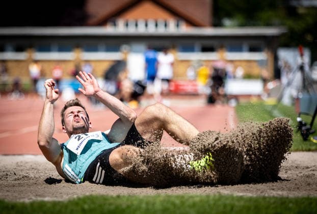 B S Kurpfalz Gala Weinheim, 23 05 2026 Jeroen Gonnissen BEL Belgium in the mens long jump B S Kurpfalz Gala on 23 05 2026 at the Sepp Herberger Stadium in Weinheim Baden Württemberg Copyright: xBEAUTIFULxSPORTS R.xSchmittx