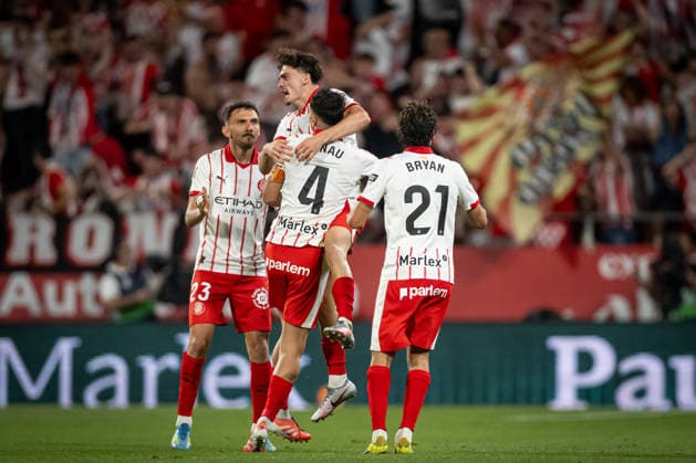 May 23, 2026, Spain: Arnau Martinez (Girona FC) celebrates after scoring his team s goal during a La Liga EA Sports match between Girona FC and Elche CF at Estadi Municipal de Montilivi. Final Score: Girona FC 1 - Elche CF 1. Girona FC And Elche CF In Girona, Spain - 23 May 2026  - ZUMAs197 20260523_aaa_s197_333 Copyright: xFelipexMondinox