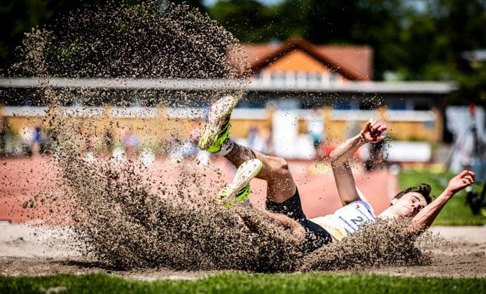 B S Kurpfalz Gala Weinheim, 23 05 2026 Yanni Sampson BEL Belgium in the mens long jump B S Kurpfalz Gala on 23 05 2026 at the Sepp Herberger Stadium in Weinheim Baden Württemberg Copyright: xBEAUTIFULxSPORTS R.xSchmittx