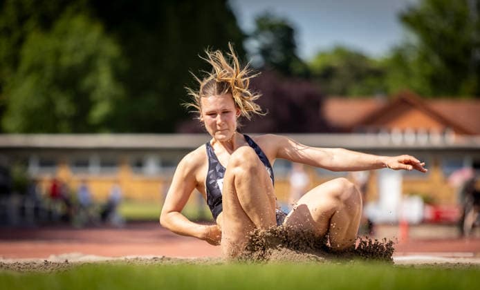 B S Kurpfalz Gala Weinheim, 23 05 2026 Merle Homeier GER Hannover 96 in the womens long jump B S Kurpfalz Gala on 23 05 2026 at the Sepp Herberger Stadium in Weinheim Baden Württemberg Copyright: xBEAUTIFULxSPORTS R.xSchmittx