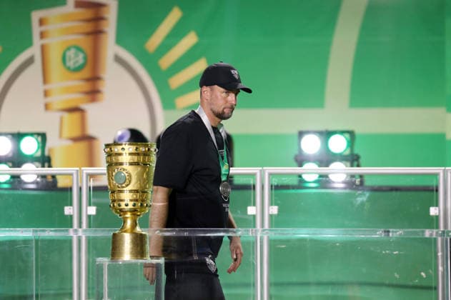 23 05 26 DFB Cup Final 2026 FC Bayern Munich VfB Stuttgart Germany, Berlin, 23 05 2026, Football, Season 2025 2026, DFB Cup Final 2026 Berlin, FC Bayern Munich VfB Stuttgart Sebastian Hoeneß Coach VfB Stuttgart