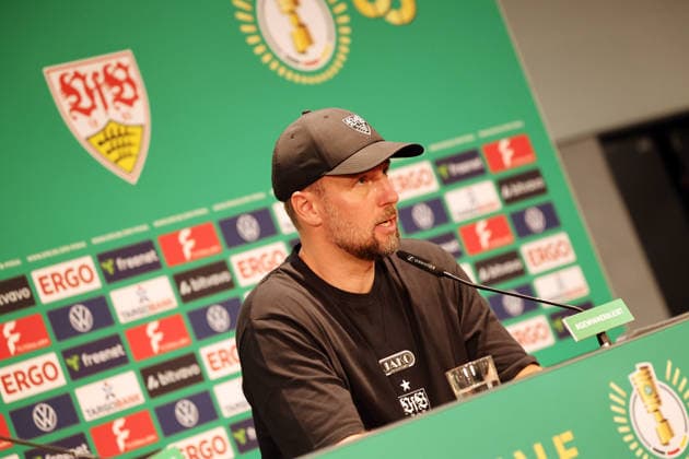 23 05 26 DFB Cup Final 2026 FC Bayern Munich VfB Stuttgart Germany, Berlin, 23 05 2026, Football, Season 2025 2026, DFB Cup Final 2026 Berlin, FC Bayern Munich VfB Stuttgart Sebastian Hoeneß Coach VfB Stuttgart