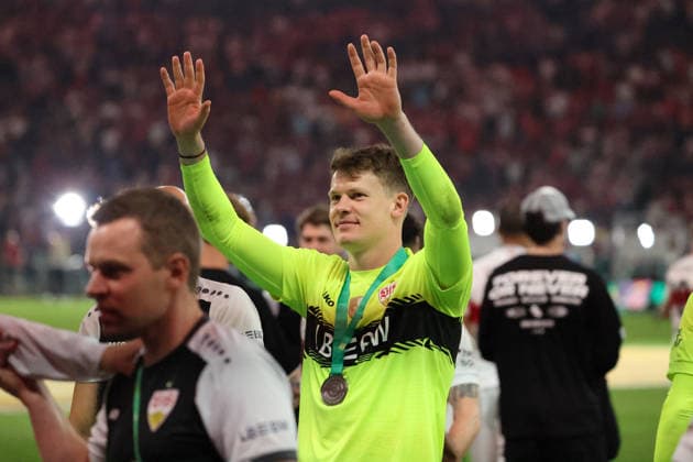 23.05.26 DFB-Pokal Finale 2026 FC Bayern München - VfB Stuttgart Deutschland, Berlin, 23.05.2026, Fussball, Saison 2025 2026, DFB-Pokal Finale 2026 Berlin, FC Bayern München - VfB Stuttgart: Alexander Nübel, VfB. *** 23 05 26 DFB Pokal Final 2026 FC Bayern Munich VfB Stuttgart Germany, Berlin, 23 05 2026, Football, Season 2025 2026, DFB Pokal Final 2026 Berlin, FC Bayern Munich VfB Stuttgart Alexander Nübel, VfB