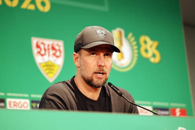 23 05 26 DFB Cup Final 2026 FC Bayern Munich VfB Stuttgart Germany, Berlin, 23 05 2026, Football, Season 2025 2026, DFB Cup Final 2026 Berlin, FC Bayern Munich VfB Stuttgart Sebastian Hoeneß Coach VfB Stuttgart