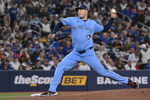 May 23, 2026, Toronto, On, Canada: Toronto Blue Jays starting pitcher Patrick Corbin (46) throws to a Pittsburgh Pirates batter during first inning MLB, Baseball Herren, USA baseball action in Toronto on Saturday, May 23, 2026. BBO-JAYS-SOLVE-SKENES 20260523  - ZUMAc35_ 20260523_zaf_c35_168 Copyright: xJonxBlackerx