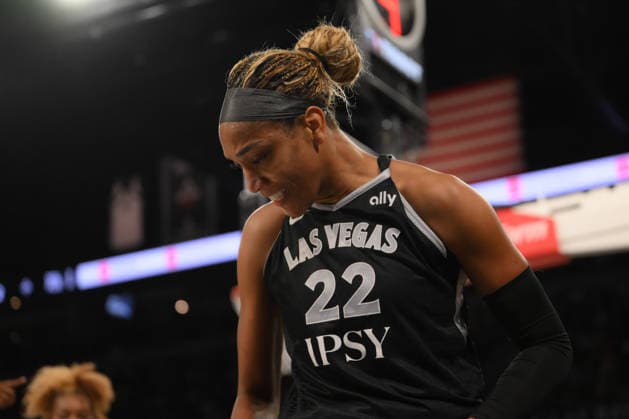 May 23, 2026, Las Vegas, Nevada, USA: Aces (LV): A JA WILSON (22) paced Las Vegas with a double-double of 24 points and 15 rebounds at Michelob ULTRA Arena in Las Vegas WNBA, Basketball Damen, USA 2026: Los Angeles Sparks 101-95 Las Vegas Aces  - ZUMAo117 20260523_zsp_o117_006 Copyright: xMikaelxOnax