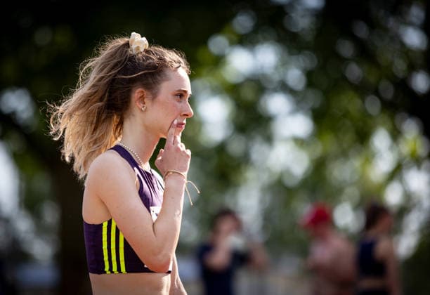 B S Kurpfalz Gala Weinheim, 23 05 2026 Thoughtful Maja Schorr GER SV GO Saar 05 B S Kurpfalz Gala on 23 05 2026 at the Sepp Herberger Stadium in Weinheim Baden Württemberg Copyright: xBEAUTIFULxSPORTS R.xSchmittx