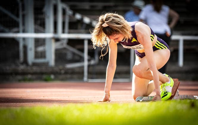 B S Kurpfalz Gala Weinheim, 23 05 2026 At the start of her 400m race in the womens event Maja Schorr GER SV GO Saar 05 B S Kurpfalz Gala on 23 05 2026 at the Sepp Herberger Stadium in Weinheim Baden Württemberg Copyright: xBEAUTIFULxSPORTS R.xSchmittx