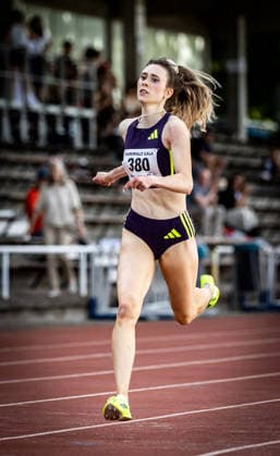 B S Kurpfalz Gala Weinheim, 23 05 2026 On the road in the womens 400m race Maja Schorr GER SV GO Saar 05 B S Kurpfalz Gala on 23 05 2026 at the Sepp Herberger Stadium in Weinheim Baden Württemberg Copyright: xBEAUTIFULxSPORTS R.xSchmittx