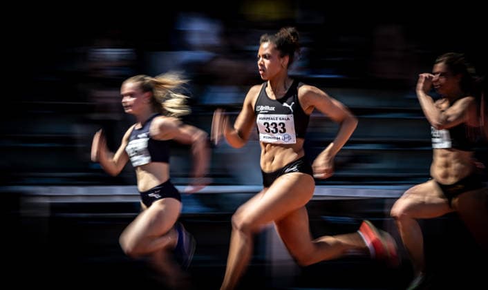 B S Kurpfalz Gala Weinheim, 23 05 2026 Impression Viola John GER LG Brillux Münster in the womens 100m race at the B S Kurpfalz Gala on 23 05 2026 at the Sepp Herberger Stadium in Weinheim Baden Württemberg Copyright: xBEAUTIFULxSPORTS R.xSchmittx
