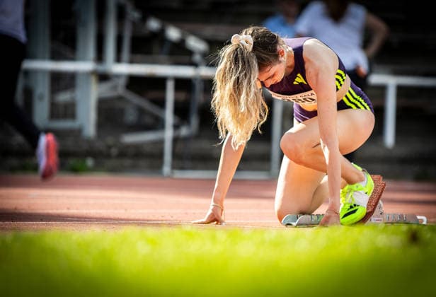 B S Kurpfalz Gala Weinheim, 23 05 2026 At the start of her 400m race in the womens event Maja Schorr GER SV GO Saar 05 B S Kurpfalz Gala on 23 05 2026 at the Sepp Herberger Stadium in Weinheim Baden Württemberg Copyright: xBEAUTIFULxSPORTS R.xSchmittx