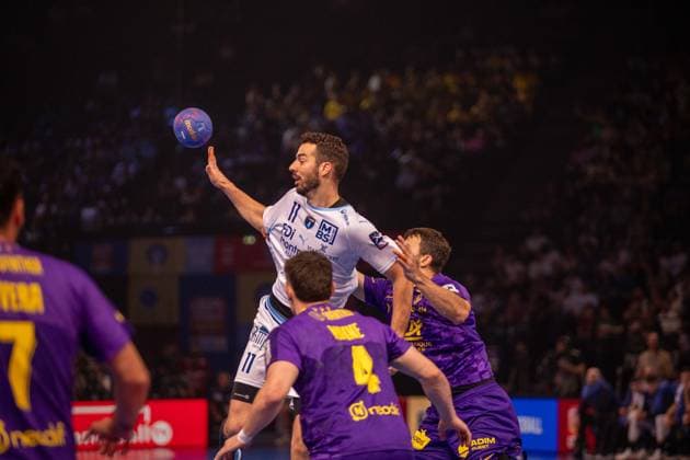 May 23, 2026, Paris, Å½Le-De-France, France: Montpellier won the 2026 handball French Cup after beating Nantes (27-24) at Accor Hotel Arena in Paris Bercy. It is the 16th title for the club from Herault that realizes the back-to-back. Ro mi Desbonnet has done 11 saved whose 3 on 7-meter throw. France News - May 23, 2026  - ZUMAp284 20260523_zip_p284_013 Copyright: xMickaelxPintax