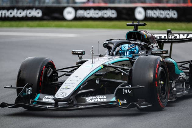 Montreal Formula 1 Canada Grand Prix - Qualifying Mercedes driver George Russell (63) during the qualifying session for the 2026 Formula 1 Grand Prix du Canada at Circuit Gilles-Villeneuve in Montreal, Quebec, Canada, on May 23, 2026. Photo by Alexis Jumeau ABACAPRESS.COM Montreal Quebec Canada  Copyright: xJumeauxAlexis ABACAx