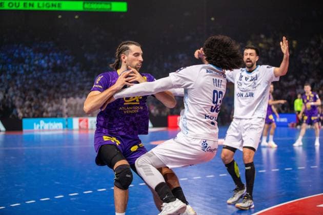 May 23, 2026, Paris, Å½Le-De-France, France: Montpellier won the 2026 handball French Cup after beating Nantes (27-24) at Accor Hotel Arena in Paris Bercy. It is the 16th title for the club from Herault that realizes the back-to-back. Ro mi Desbonnet has done 11 saved whose 3 on 7-meter throw. France News - May 23, 2026  - ZUMAp284 20260523_zip_p284_085 Copyright: xMickaelxPintax