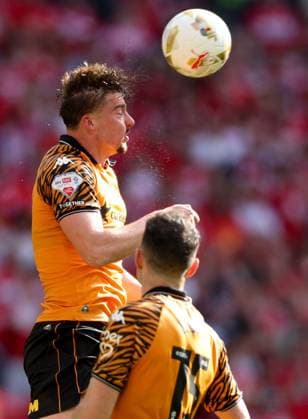 Charlie Hughes of Hull City heads away Hull City v Middlesbrough, EFL Sky Bet Championship, Play-Off Final, Football, Wembley Stadium, London, UK - 23 May 2026London Wembley Stadium United Kingdom EDITORIAL USE ONLY No use with unauthorised audio, video, data, fixture lists, club league logos or live services. Online in-match use limited to 120 images, no video emulation. No use in betting, games or single club league player publications.  Copyright: xKieranxMcManus Shutterstockx 16887313hz