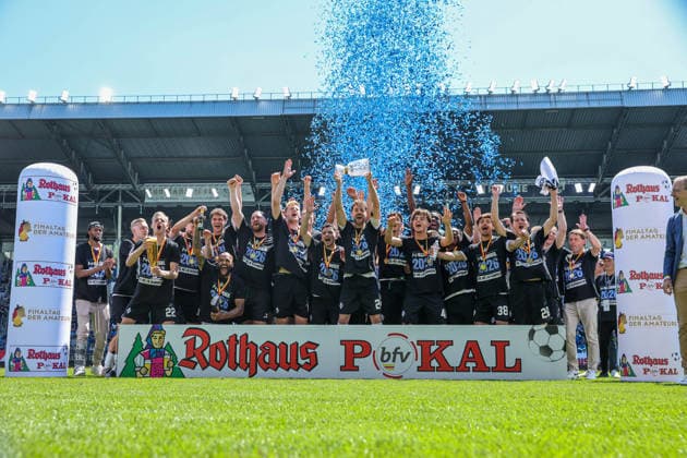 SV Waldhof Mannheim won the BfV Rothaus Cup at the BfV Cup Final VfR Mannheim SV Waldhof Mannheim 07 on 23 05 26 at Carl Benz Stadium, Mannheim xamx Photo Alfio Marino Copyright: