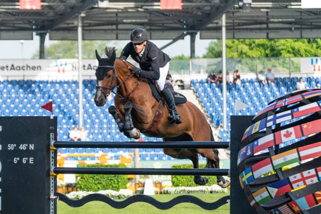 158 Henrik Von Eckermann on Glamour Girl (SWE) during the TSCHIO 2026 (CHIO 2026) - Prize of Aachen-Laurensberger Rennverein e.V. CSI5* at the Allianz Park in Aachen, Germany  Copyright: xMartinxPitschx xSPPx Sportspressphoto_153530